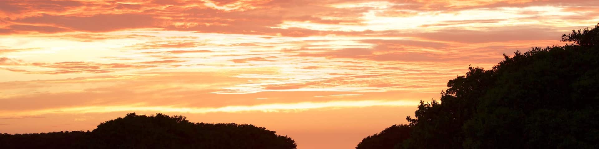 Parc national des Everglades montrant coucher de soleil et vues littorales