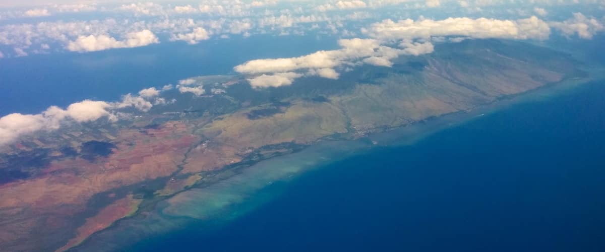 Isla de Molokai que incluye vistas generales de la costa y imágenes de una isla