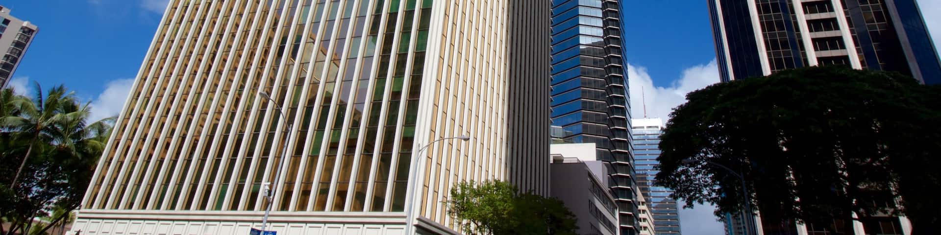 Downtown Honolulu showing a city