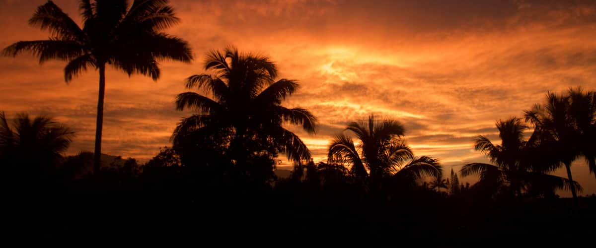 Princeville showing a sunset