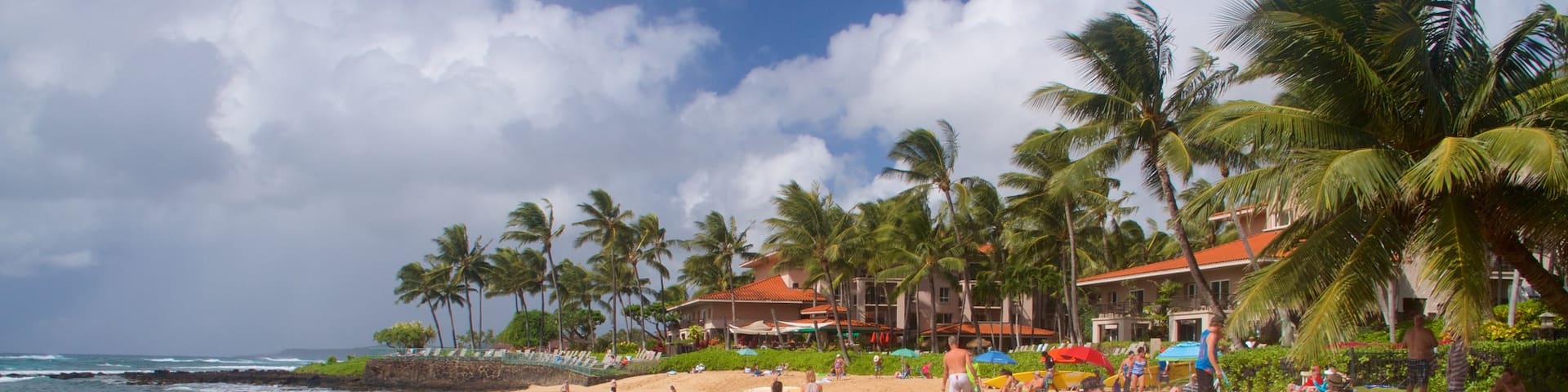 Poipu Beach featuring a beach