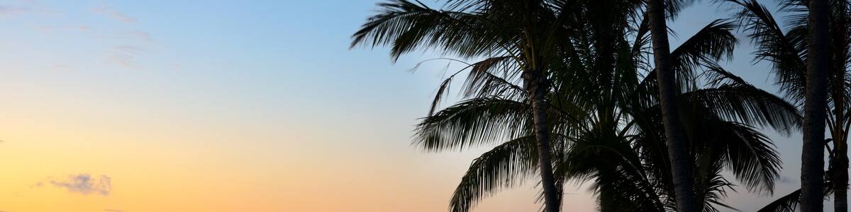 Hamilton Island das einen Sonnenuntergang und allgemeine Küstenansicht