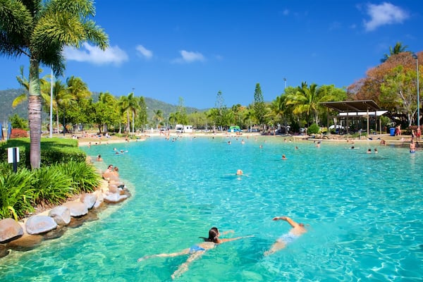 Airlie Beach Lagoon which includes a pool, tropical scenes and swimming