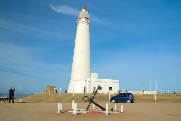 Cape Santa Maria Lighthouse which includes a lighthouse as well as an individual male
