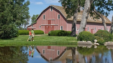 North Platte which includes a pond and heritage architecture as well as a couple