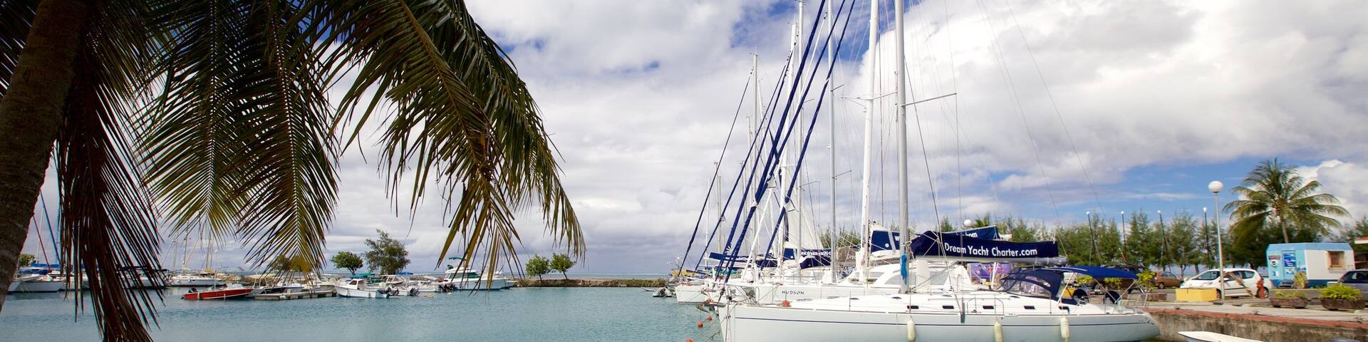 Raiatea Marina featuring sailing and a coastal town