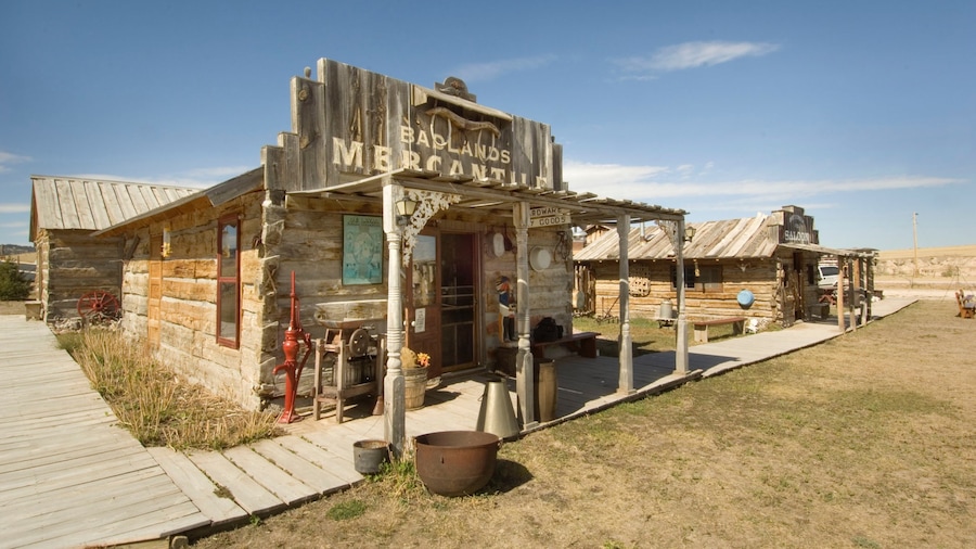 Crawford showing signage, heritage architecture and a small town or village