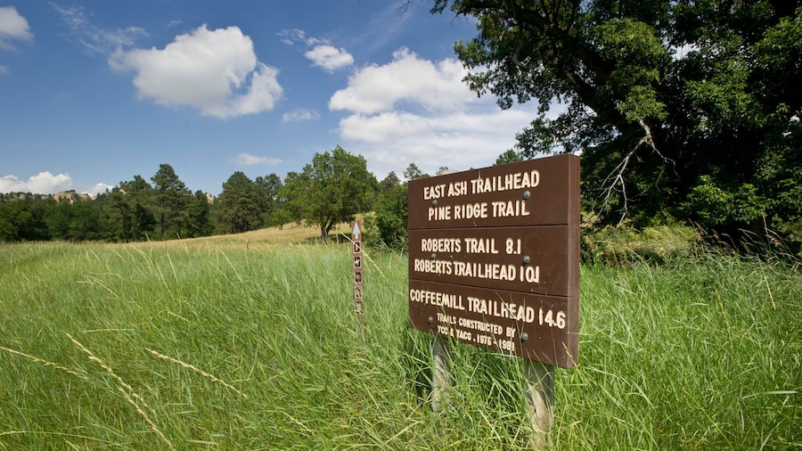 Crawford featuring signage and tranquil scenes