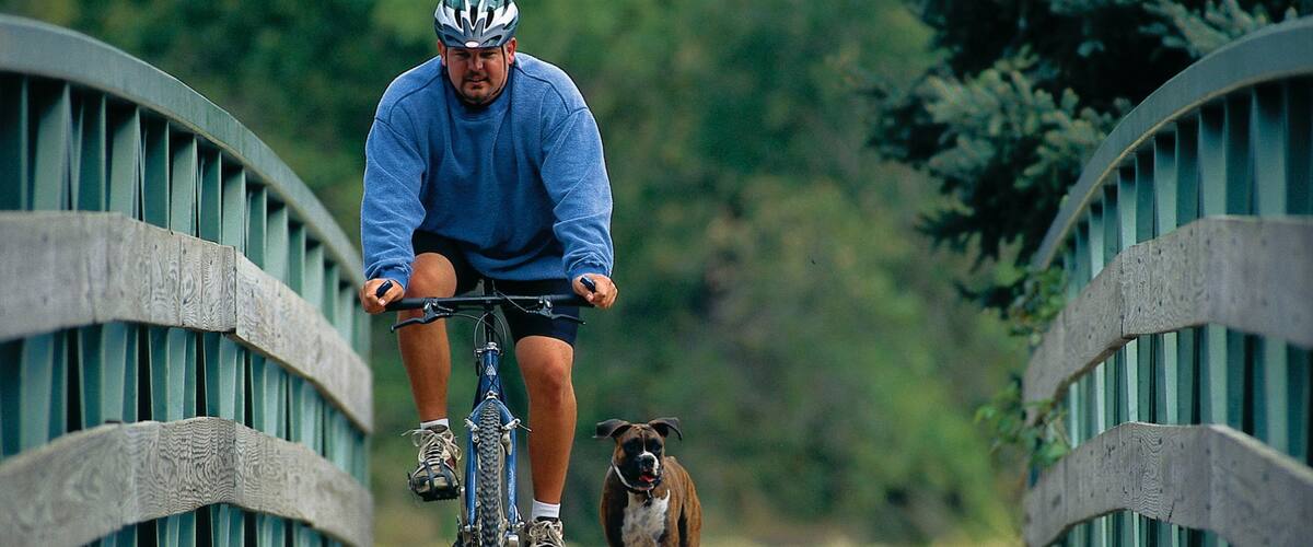 Lincoln ofreciendo ciclismo y también un hombre