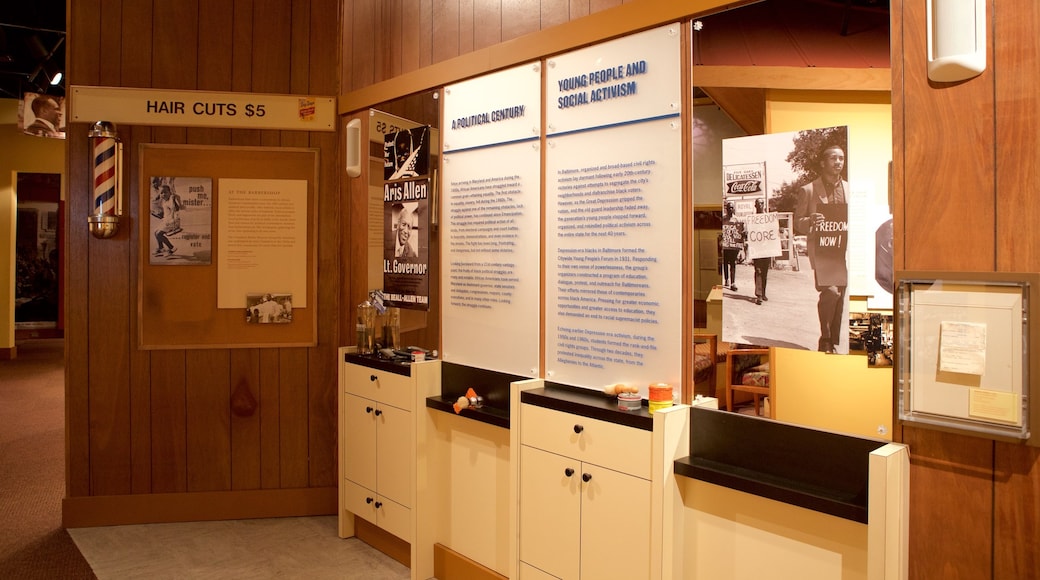 Reginald F. Lewis Museum featuring interior views