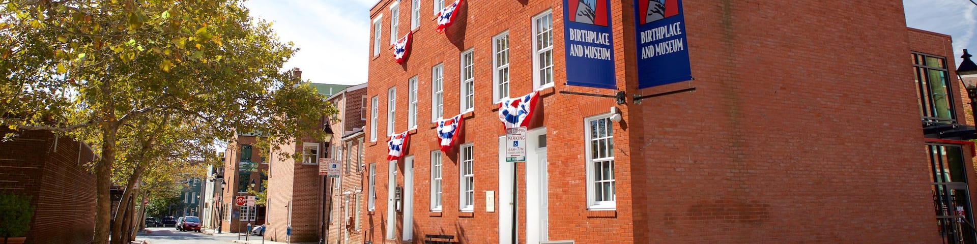 Babe Ruth Birthplace and Museum showing a house