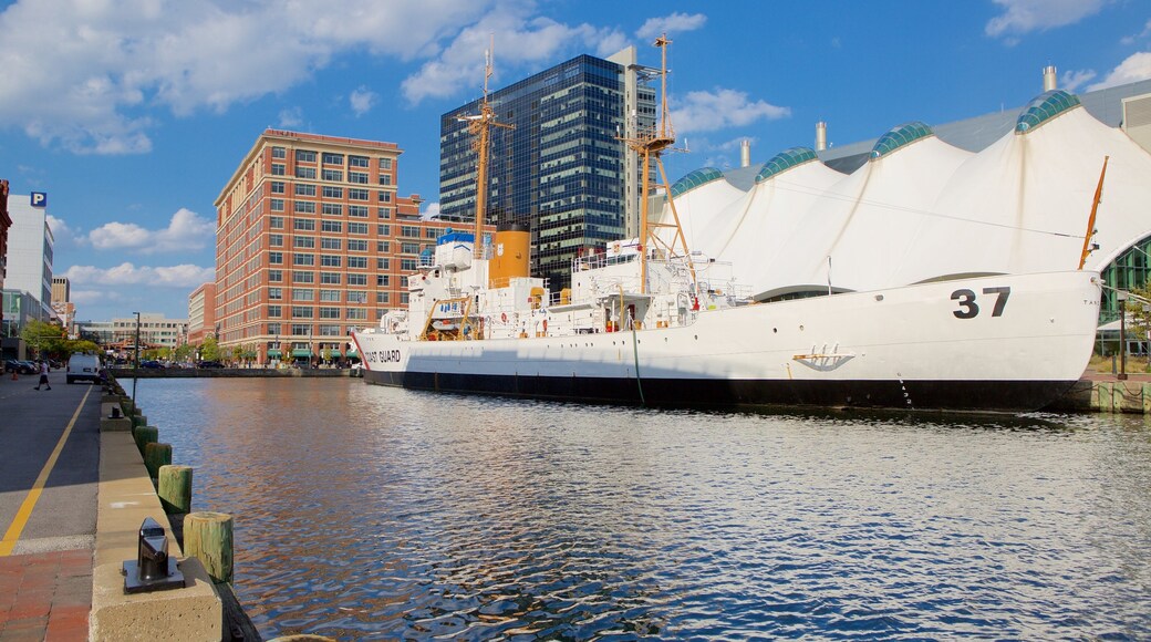 USCGC Taney featuring a marina