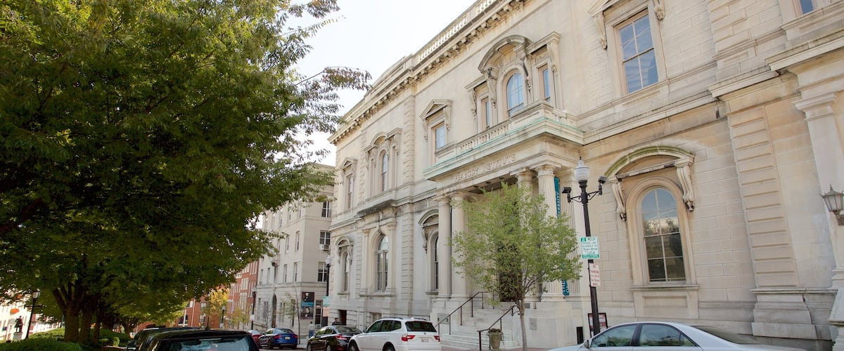 Peabody Institute of the John Hopkins University showing heritage architecture