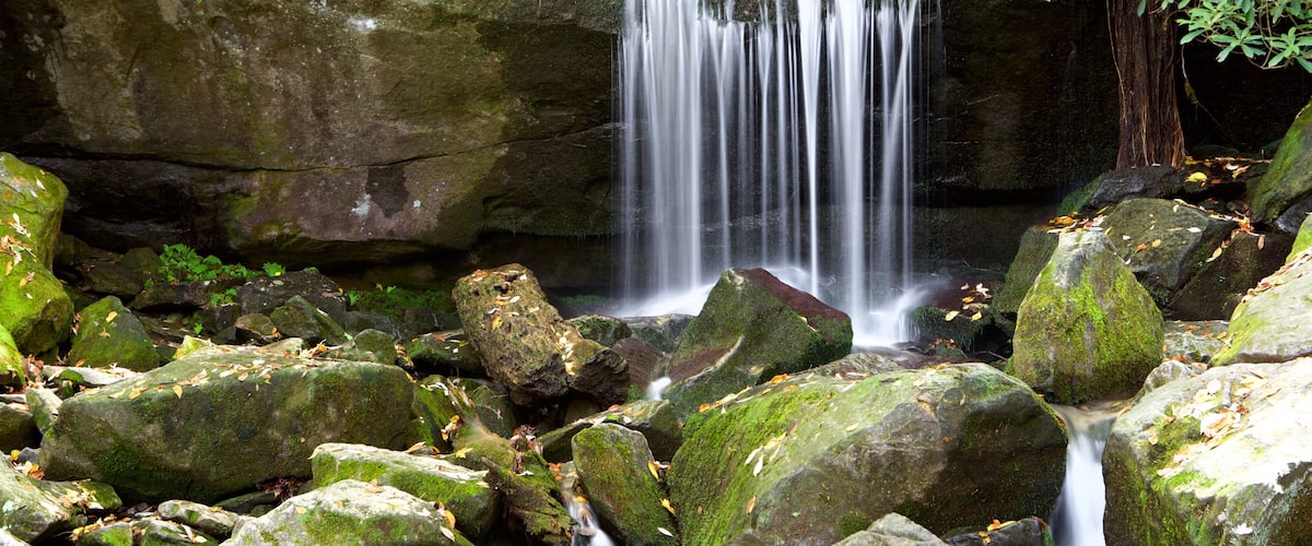 Great Smoky Mountains National Park featuring a cascade
