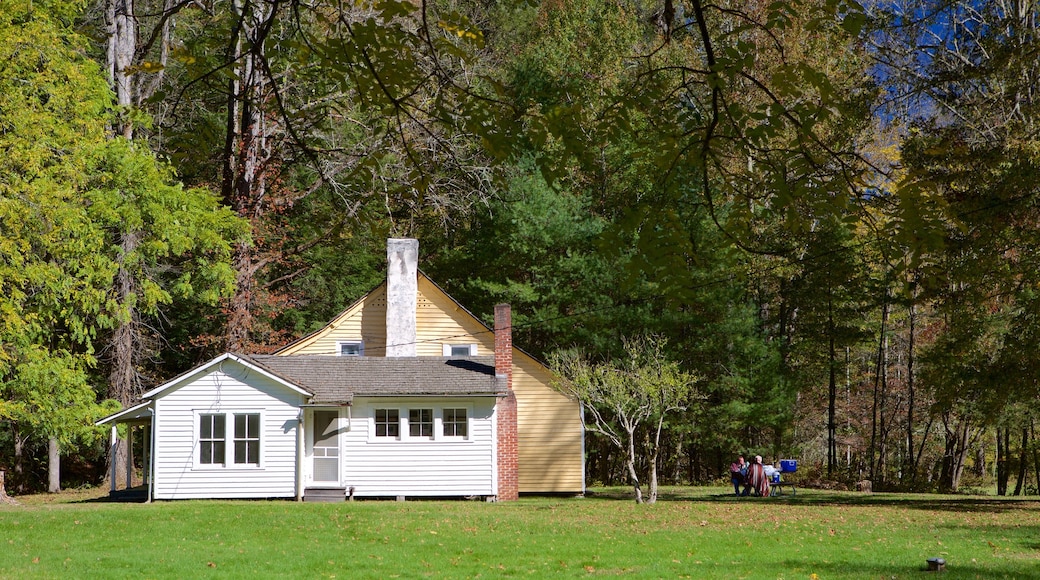 Cataloochee Valley which includes a house and a garden