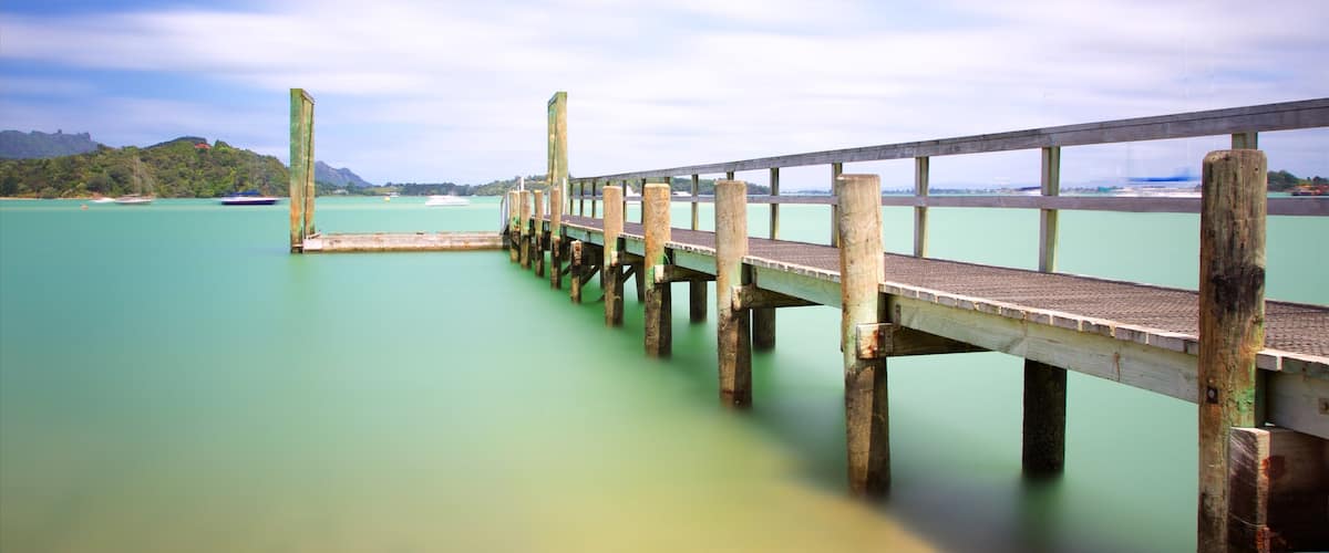 Whangarei Heads mostrando una bahía o puerto
