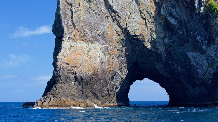 Russell featuring a bay or harbor and rocky coastline