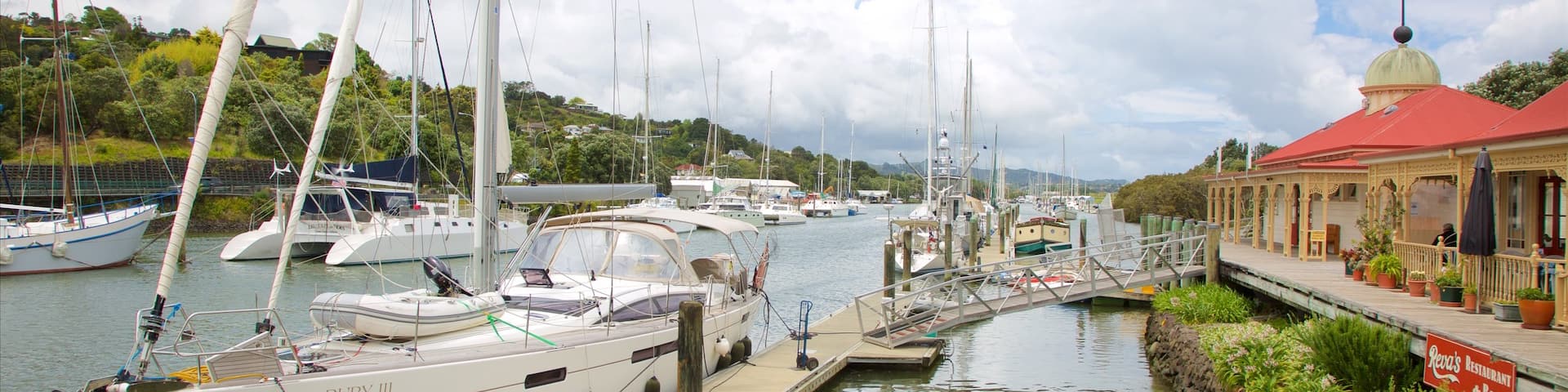 Whangarei which includes sailing, a marina and a bay or harbor