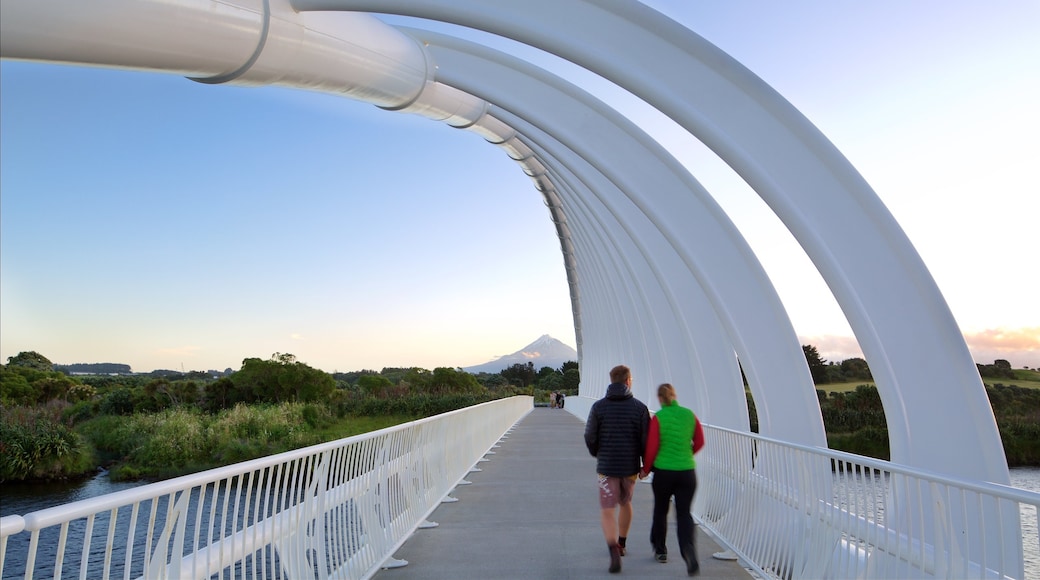 New Plymouth featuring a bridge as well as a couple