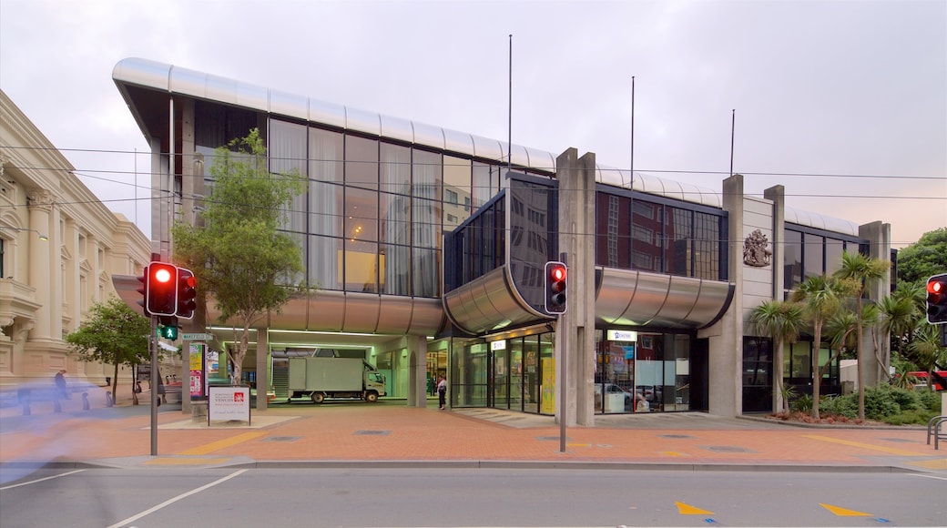 Michael Fowler Centre which includes street scenes and theatre scenes