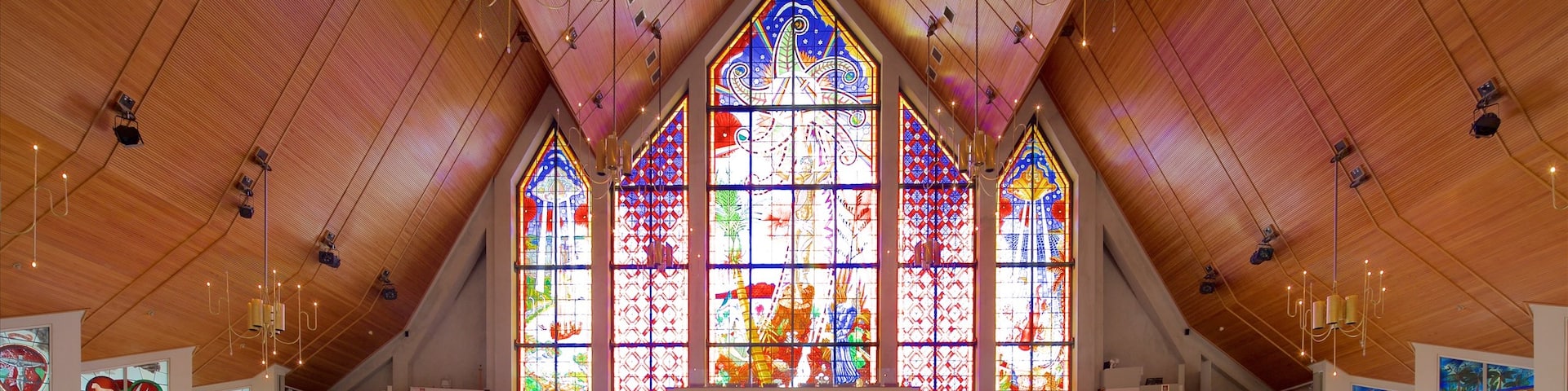 Cathédrale de la Sainte-Trinité montrant vues intérieures et église ou cathédrale