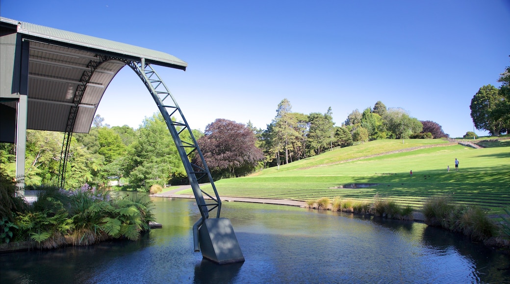 Bowl of Brooklands showing a pond and a park