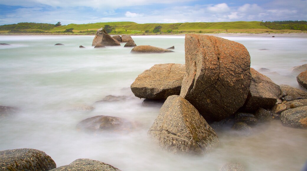 Westport showing rugged coastline, a bay or harbor and tranquil scenes