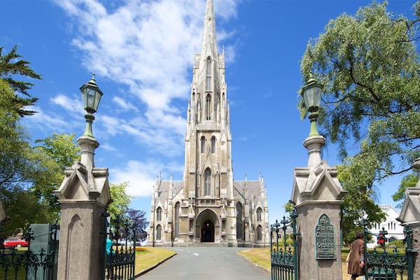 First Church of Otago welches beinhaltet historische Architektur und Kirche oder Kathedrale