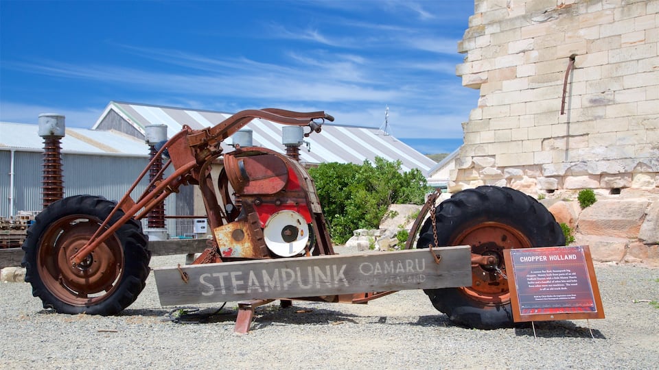Oamaru mostrando arte al aire libre