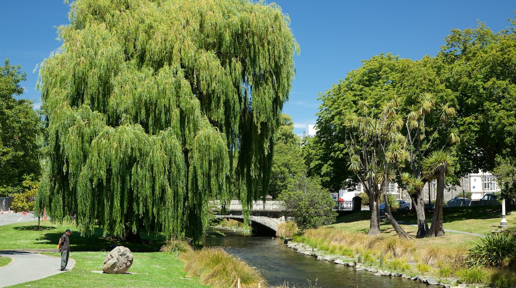 Victoria Square showing a river or creek and a bridge