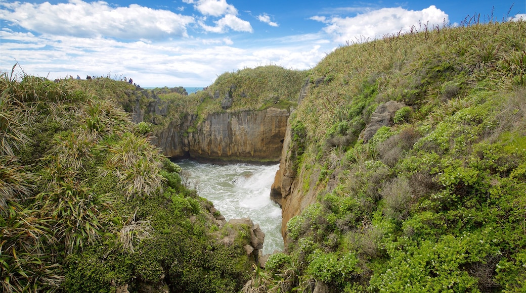 Pancake Rocks featuring a river or creek and tranquil scenes