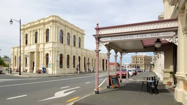 Oamaru som viser historisk arkitektur og gatescener