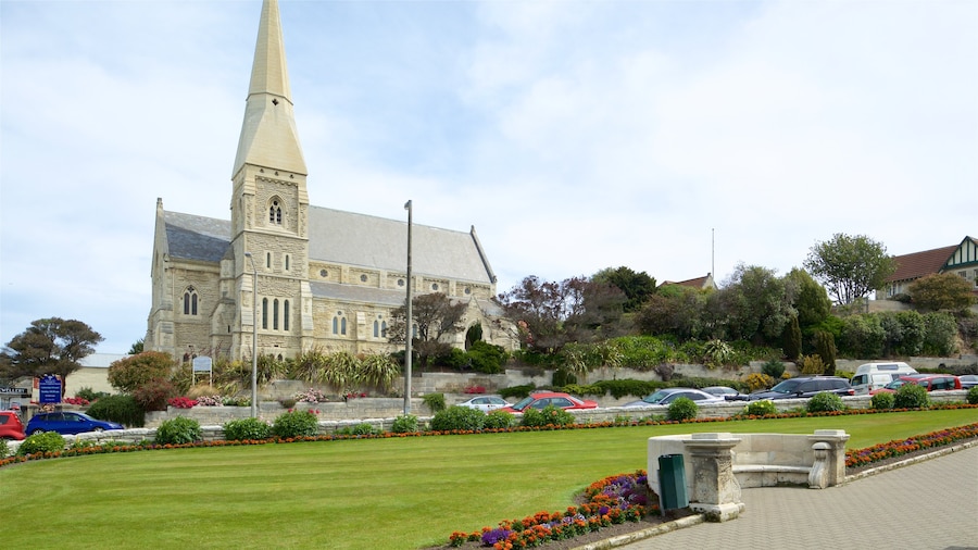 Oamaru montrant église ou cathédrale et patrimoine architectural