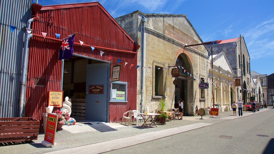 Oamaru qui includes scĂšnes de rue et patrimoine architectural