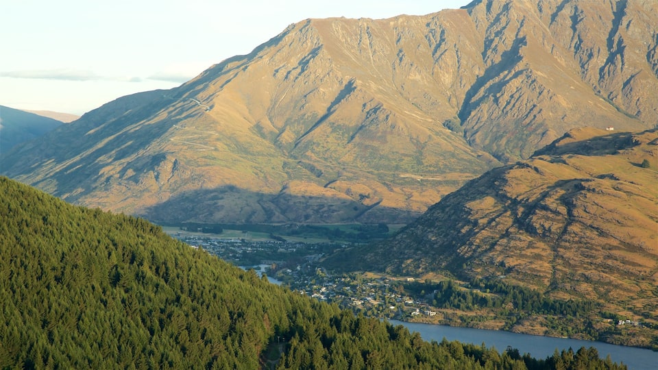 Frankton featuring a small town or village, forests and mountains