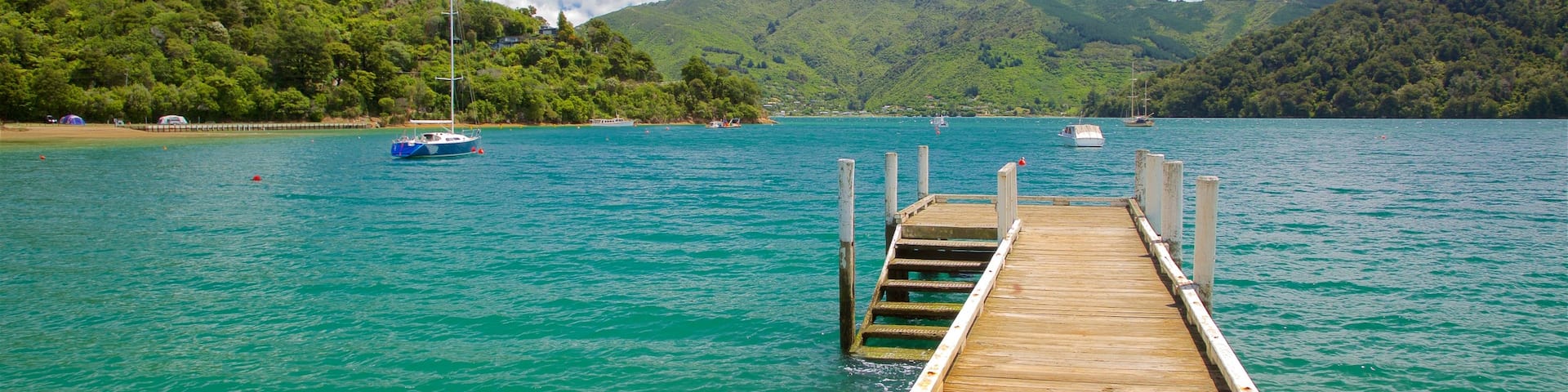 Picton featuring mountains, sailing and a bay or harbor
