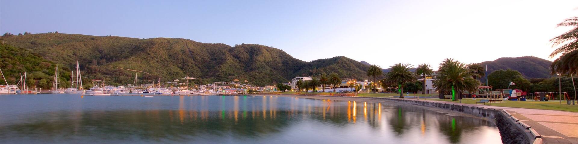 Picton featuring boating, a bay or harbor and a sunset