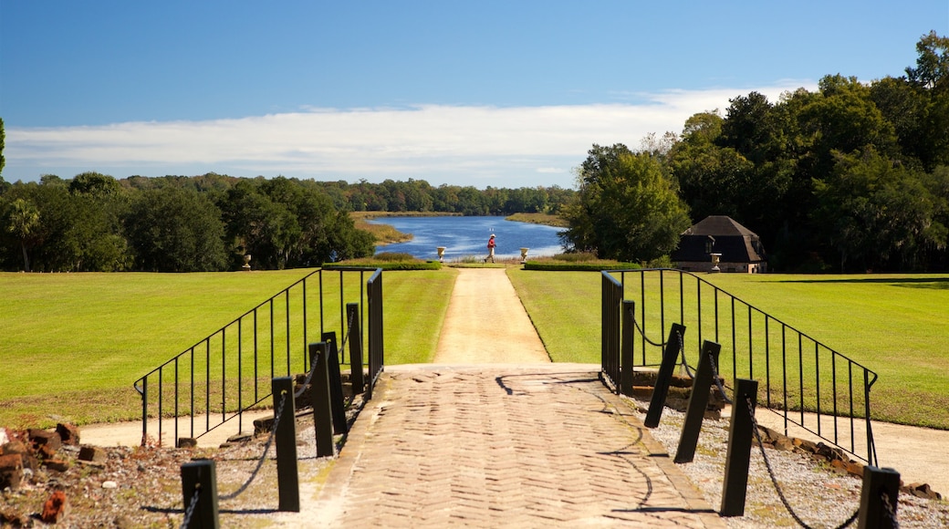 Middleton Place which includes a river or creek and a garden