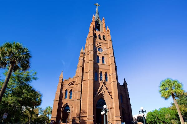 Charleston montrant patrimoine architectural et église ou cathédrale