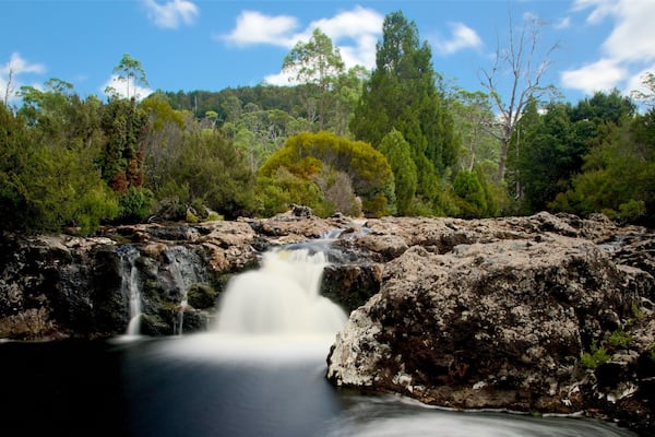 Cradle Mountain montrant riviĂšre ou ruisseau et scĂšnes tranquilles