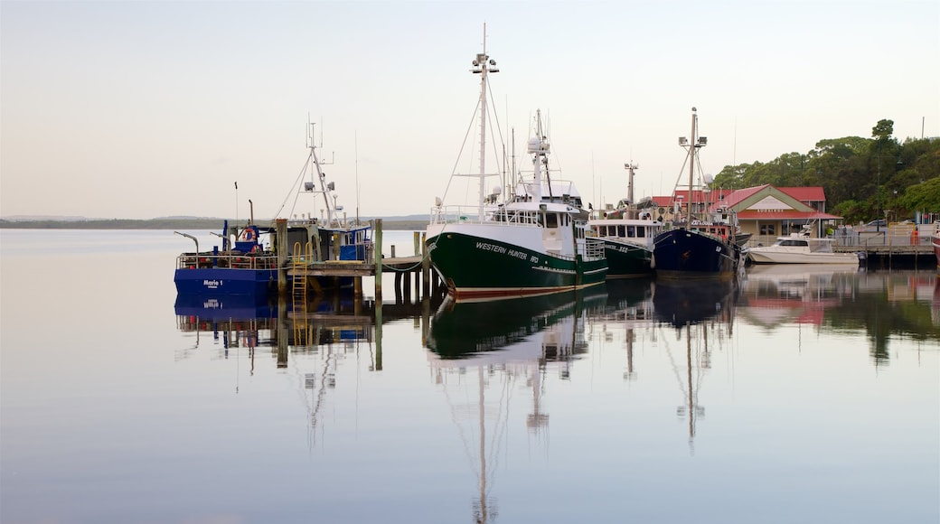 Strahan featuring a bay or harbor