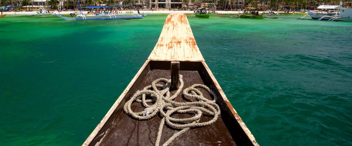 Boracay Island featuring general coastal views, kayaking or canoeing and tropical scenes