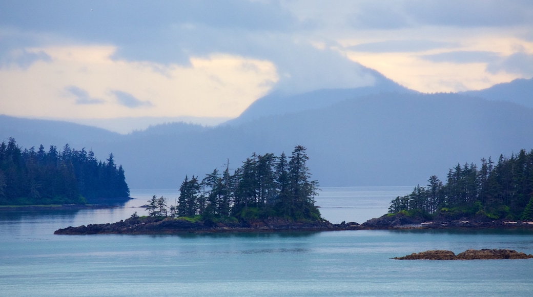 Sydöstra Alaska, inre passagen presenterar en sjö eller ett vattenhål och stillsam natur