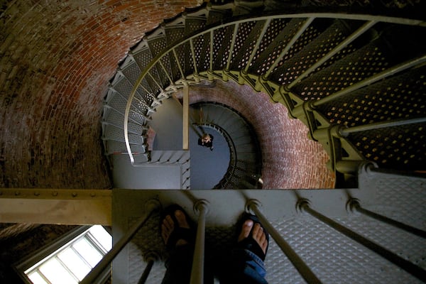 Cape Blanco Lighthouse mit einem Innenansichten und Leuchtturm
