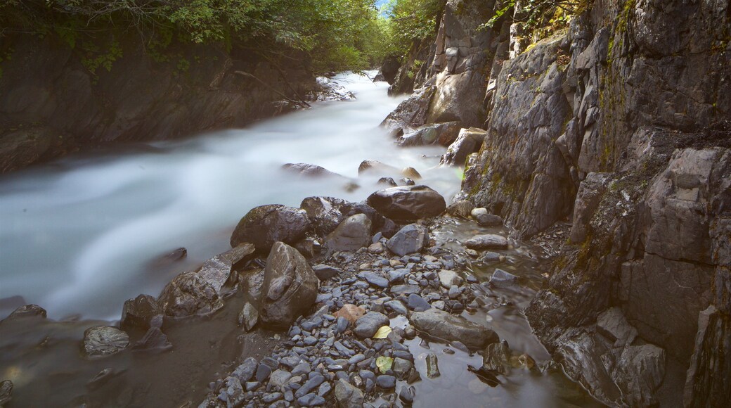 Crow-Creek-Mine mit einem Fluss oder Bach