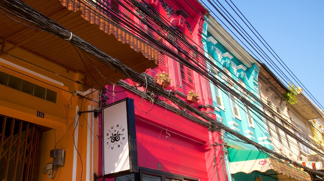 Old Phuket Town showing a city