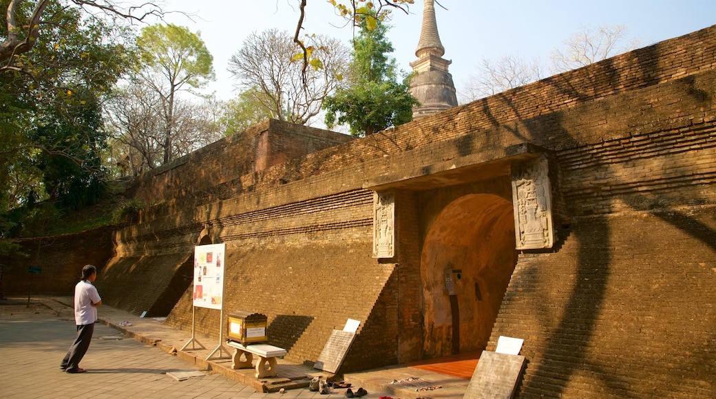 Wat Umong ofreciendo un templo o sitio de culto y también un hombre