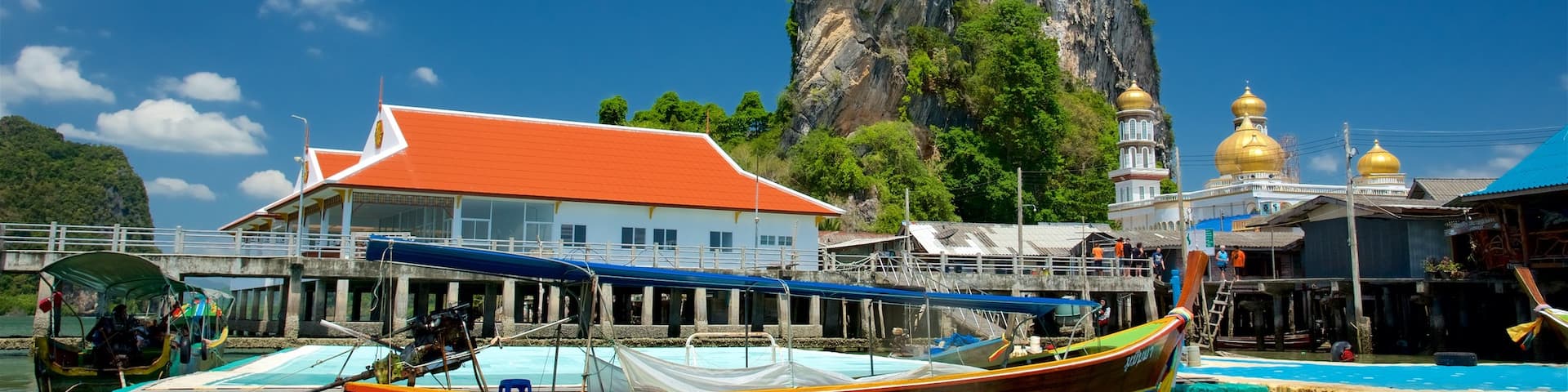 Phang Nga featuring a bay or harbor, a coastal town and boating