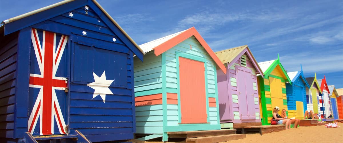 Brighton showing a sandy beach