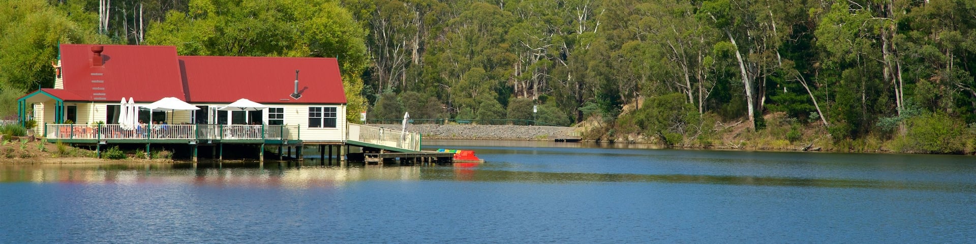 Daylesford showing a house and a lake or waterhole